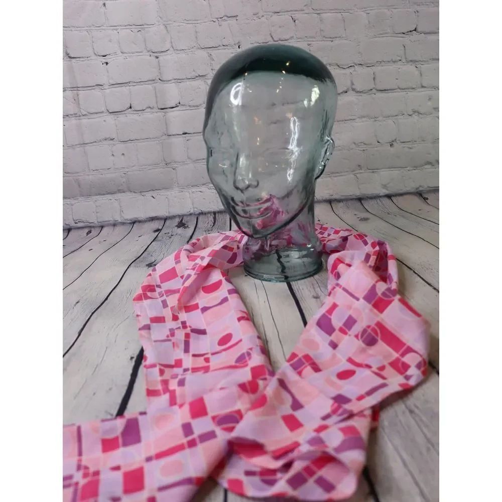 Jones New York Retro Vibe Scarf Pink Purple - Picture 3 of 9